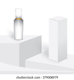serum bottle on white background