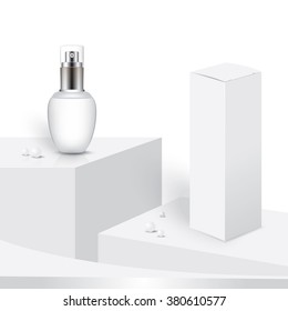 serum bottle on white background