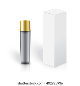 serum bottle on white background