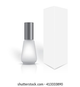 serum bottle on white background