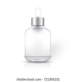 serum bottle on white background