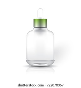 serum bottle on white background