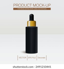 Serum bottles mock up file vector for decoration
