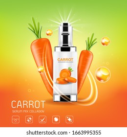 La garganta sérica y la vitamina colágeno extraen fondo vectorial. Plantilla para atención de la piel y productos cosméticos.