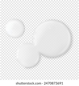 Serum with ceramides skin care drops smear realistic vector illustration. Beauty treatment texture macro