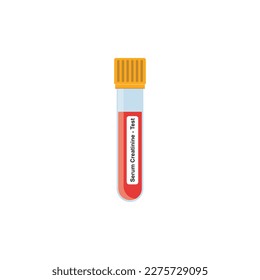 Konzeption des Serumkreatinin-Bluttests Vektorgrafik.