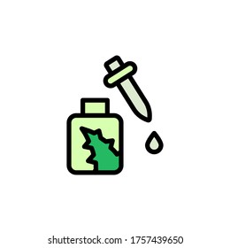 Serum drop aloe vera icon. Simple color with outline vector elements of healing plant icons for ui and ux, website or mobile application