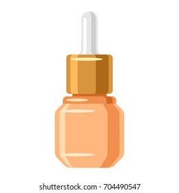 Serum for face. Illustration of object on white background in flat design style.