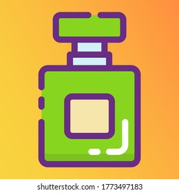 Serum icon design, flat line vector of skincare tonic 