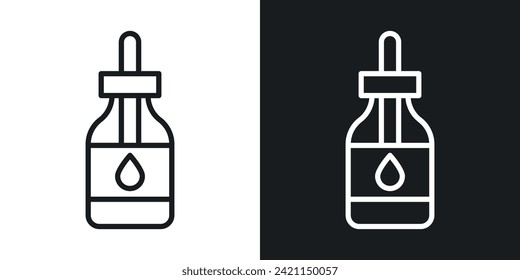 Serum icon designed in a line style on white background.