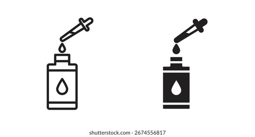 Icono de suero en estilo de moda plano y forro para diseños de ui App