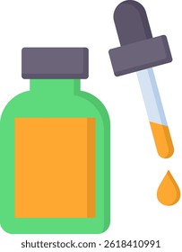 Serum Icon Flat Vector Illustration