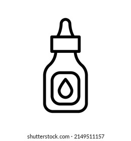 Serum Icon. Line Art Style Design Isolated On White Background