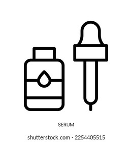serum icon. Line Art Style Design Isolated On White Background