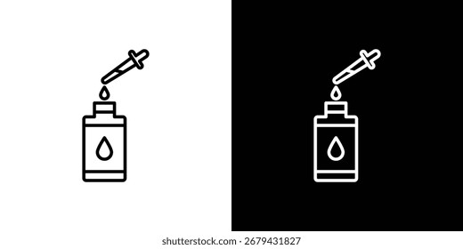 Serum icon line for web, mobile and infographics.