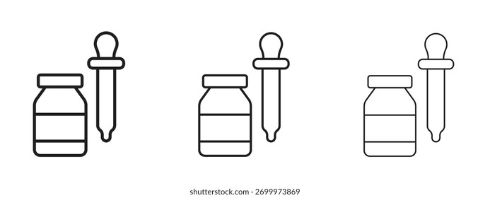 Ícone de soro sinal de estilo linear para conceito móvel e web design.