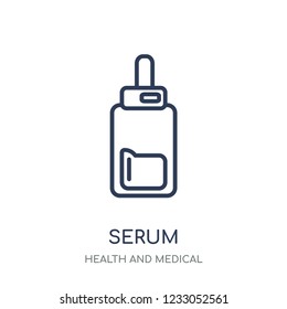 Serum icon. Serum linear symbol design from Health and Medical collection. Simple outline element vector illustration on white background