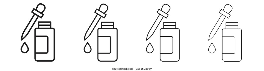 Serum icon outline vector pack. Best for web, mobile, ui