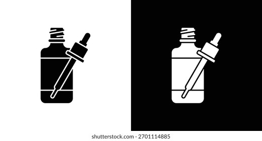 Vector de silueta de icono de suero en colores negros. estilo de diseño de logotipo de símbolo plano