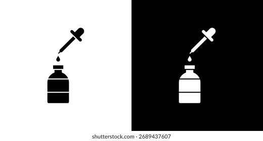 Ilustración simple del icono del suero en diseño plano