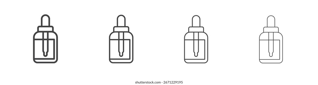 Serum icon. Thin line icon for website design and development, app development.