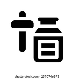serum icon. vector glyph icon for your website, mobile, presentation, and logo design.