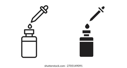Serum-Symbol Vektor moderne Wohnung und Strich Designs