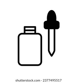 serum icon with white background vector stock illustration