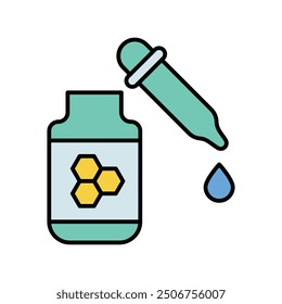 serum icon with white background vector stock illustration