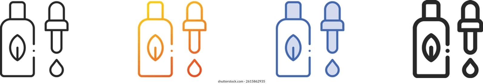 serum icon.Thin Linear, Gradient, Blue Stroke and bold Style Design Isolated On White Background