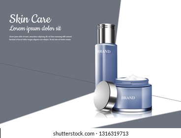 Serum and opened cream with door open light