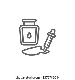 serum outline icon. Elements of Beauty and Cosmetics illustration icon. Signs and symbols can be used for web, logo, mobile app, UI, UX