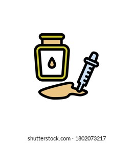 icono de contorno sérico. Icono de ilustración de elementos de belleza y cosmética. Los signos y símbolos se pueden utilizar para web, logotipo, aplicación móvil, interfaz de usuario, UX