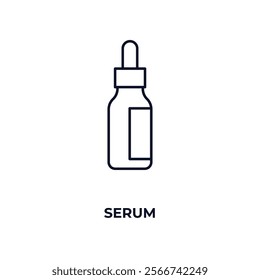 serum outline icon. Linear vector from health and medical concept. Thin line serum icon isolated on white background
