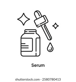 Serum Skin Care Product Vector Icon
