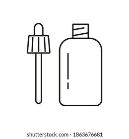 elemento de icono de máscara de suero de maquillaje para concepto móvil y aplicaciones web. Icono de piel de suero de línea delgada se puede usar para web y móvil. Icono premium sobre fondo blanco