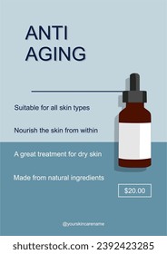 Serum Skincare Beauty Sale Advertisement New Product Vector