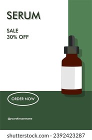 Serum Skincare Beauty Sale Advertisement New Product Vector