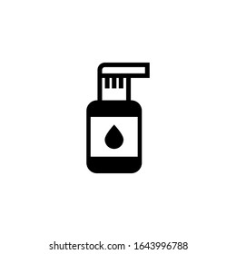 Serum vector icon in black flat shape design isolated on white background