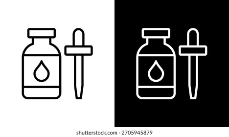 Diseño de conjunto de iconos blancos de suero