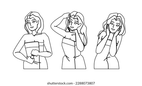 serum woman vector. face skin, beauty care, cosmetology female, oil,beautiful, cosmetic young, skincare facial serum woman character. people Illustration