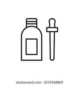 Icono de línea de suero. Ilustración vectorial. EPS10