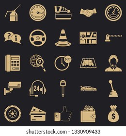 Serv. icons set. Simple set of 25 serv. vector icons for web for any design