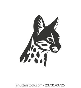 Icono serval en fondo blanco - Ilustración vectorial simple