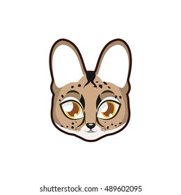 Serval portrait illustration
