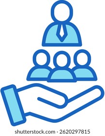 Servant Icon Ilustración vectorial azul