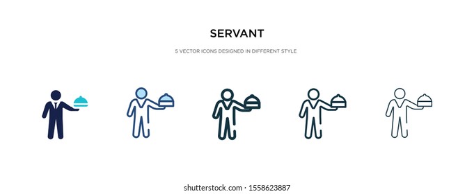 Servant Icon Different Style Vector Illustration Stock Vector (Royalty ...