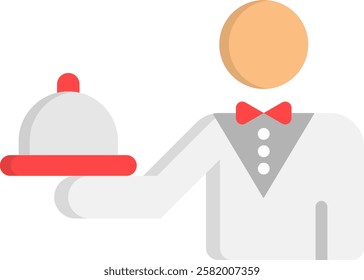 Servant Icon Flat Vector Illustration