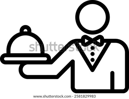 Servant Icon Outline Vector Illustration