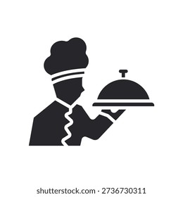 servant icons outline and Flat Style,transparent background